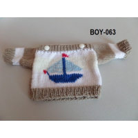 Broek zandkleur met bootjes